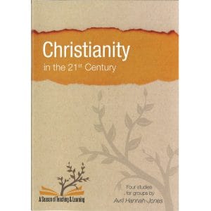 Christianity in the 21st Century book cover with an orange torn-paper design