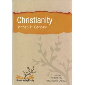 Christianity in the 21st Century book cover with an orange torn-paper design