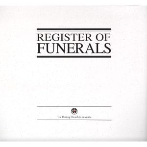 Register of Funerals cover