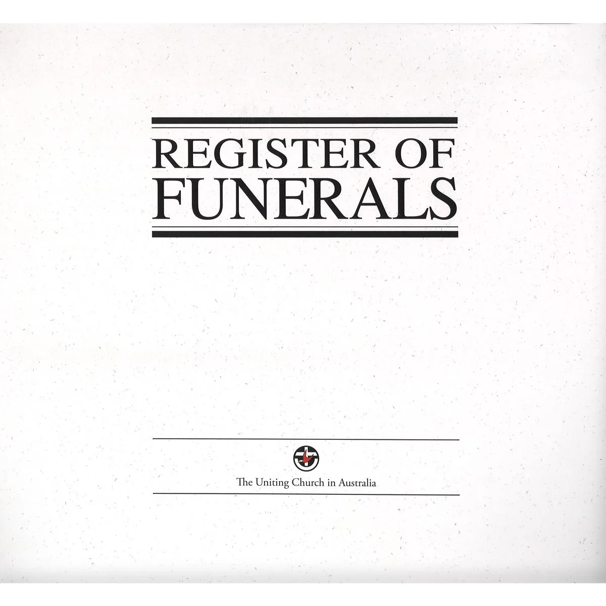 Register of Funerals cover