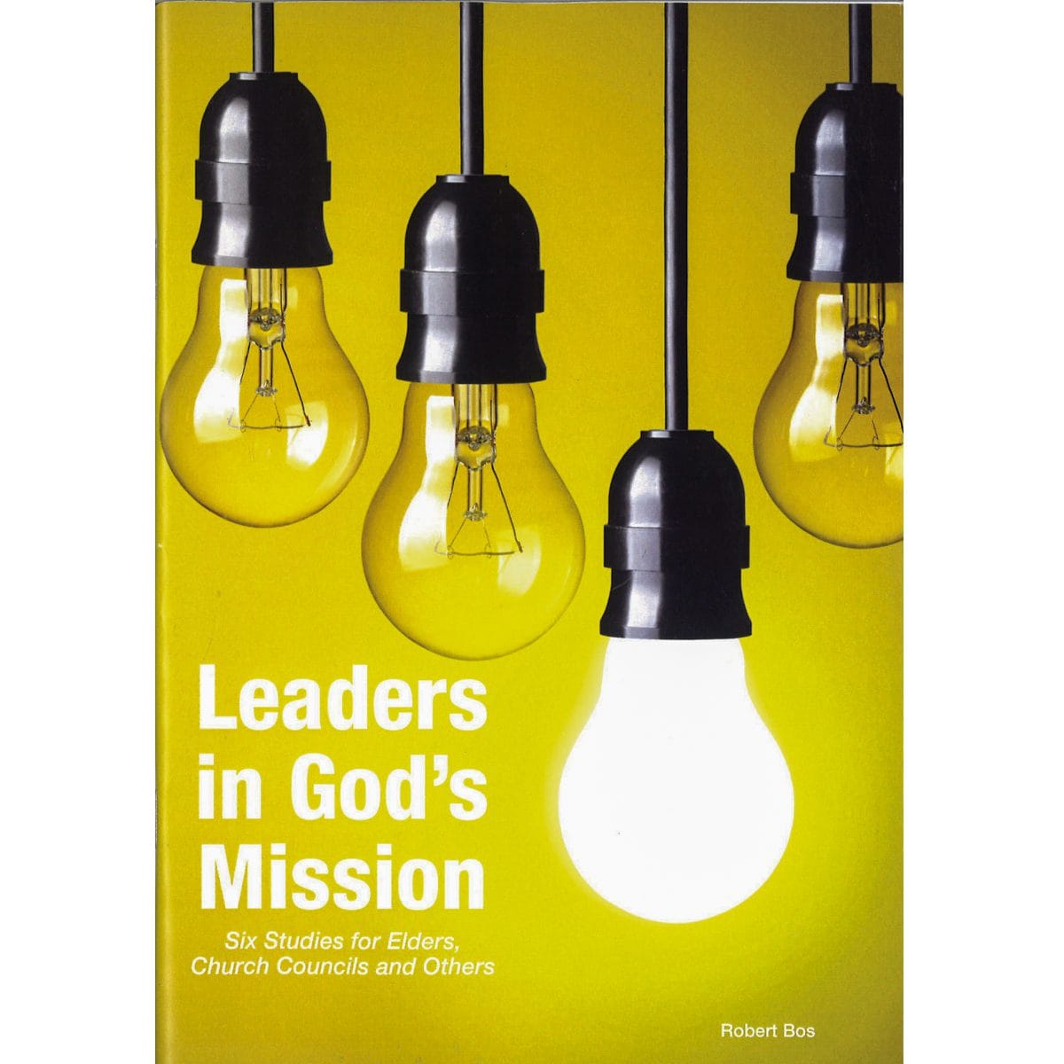 Leaders in God’s Mission book cover with hanging light bulbs