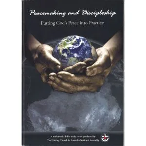 Peacemaking and Discipleship cover with hands holding the Earth