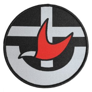 Embroidered UCA logo sew-on badge
